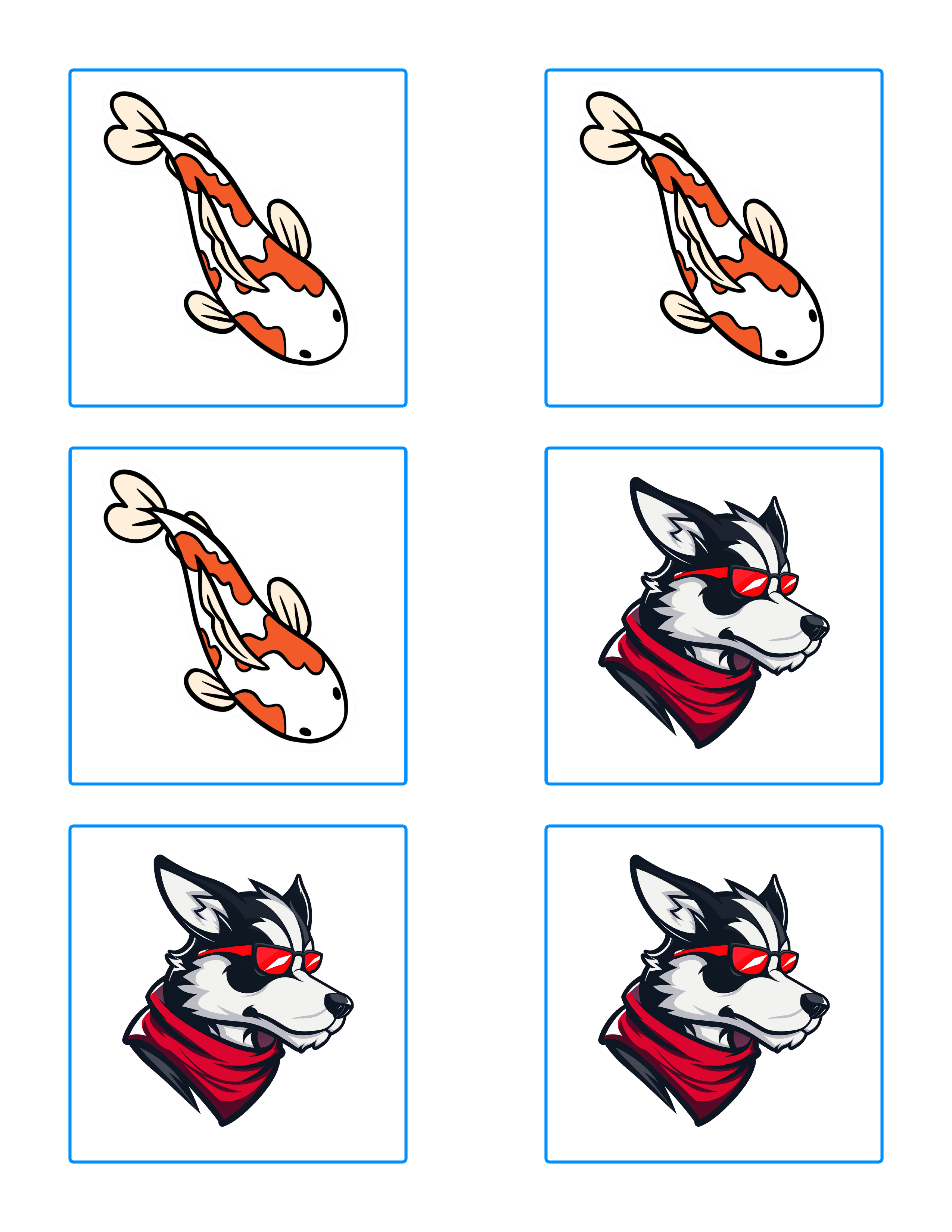 An example of a finished sheet of merged files.