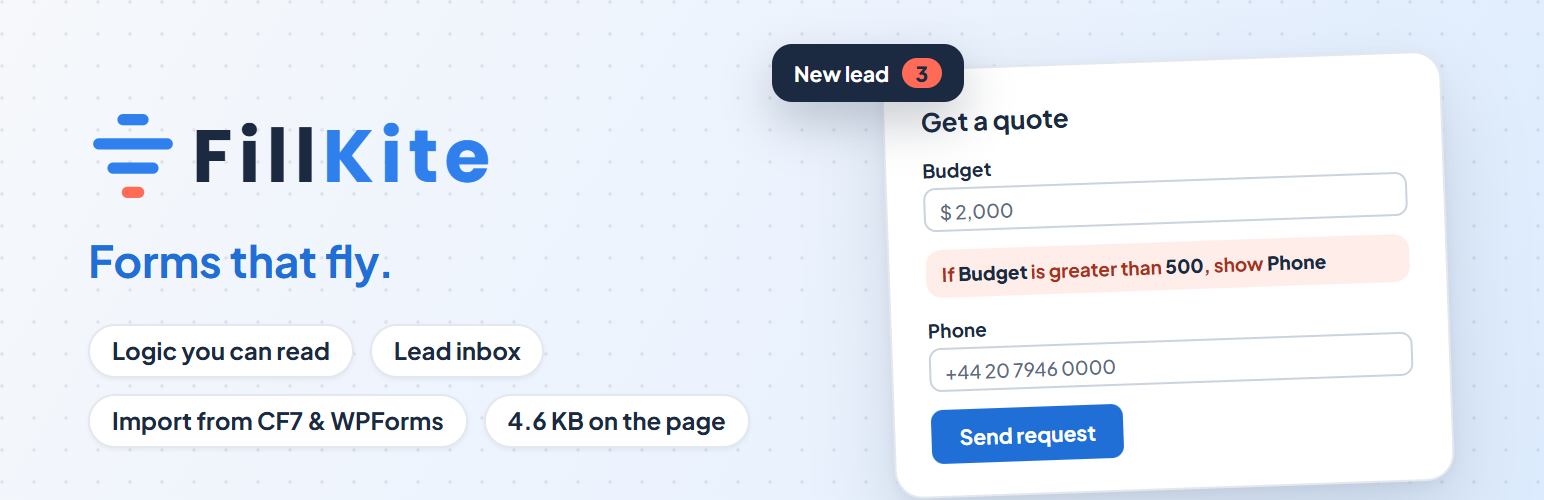 FillKite – Contact Form Builder with Conditional Logic &amp; Lead Inbox