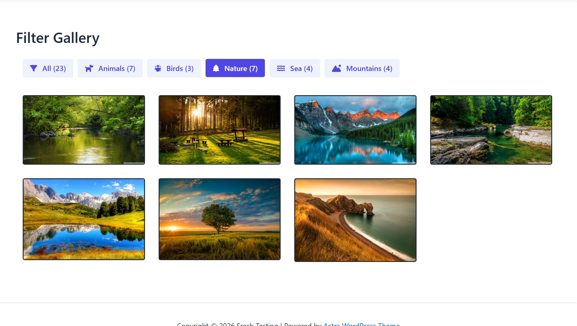 Filter Gallery: Selected Filter 'Nature'