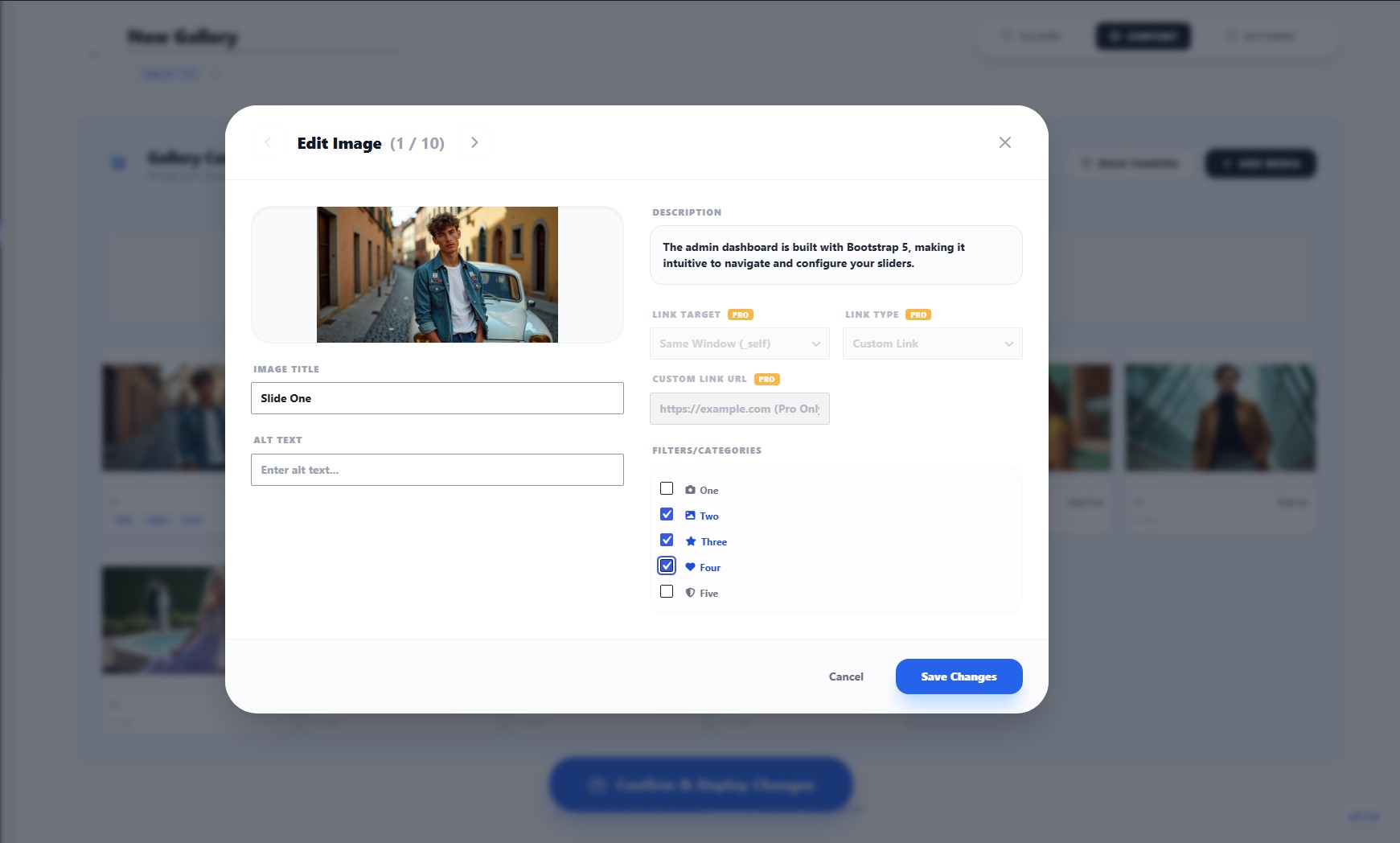 Filter Gallery: Assign Filters to Images