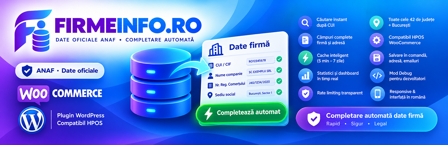 Firmeinfo.ro for WooCommerce