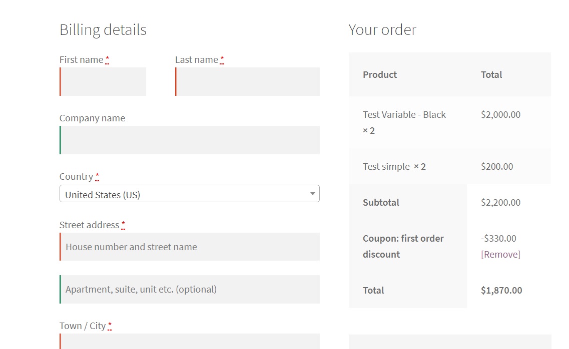 Front end user can see discount applied as configured in admin.