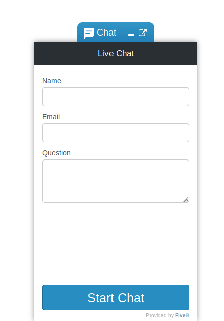 The default live chat widget.