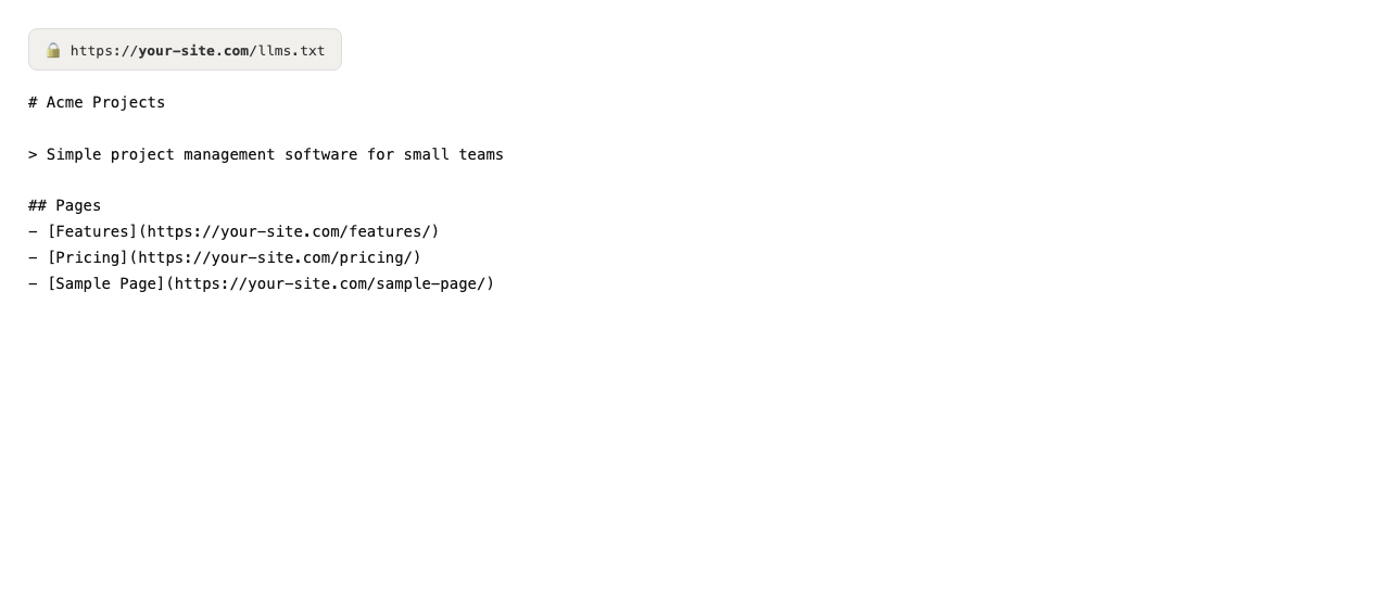 Your identity schema (JSON-LD) injected in the page head.