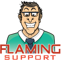 Flaming Password Reset logo