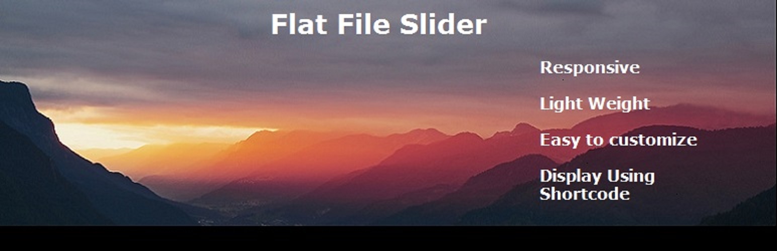 Bootstrap Flat File Slider