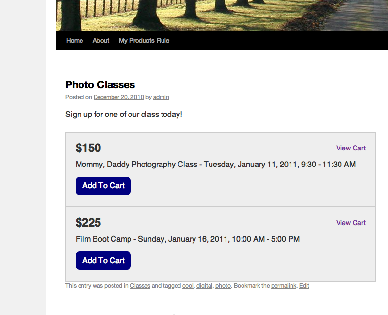Add unlimited products to pages and/or pages. screenshot-1.png