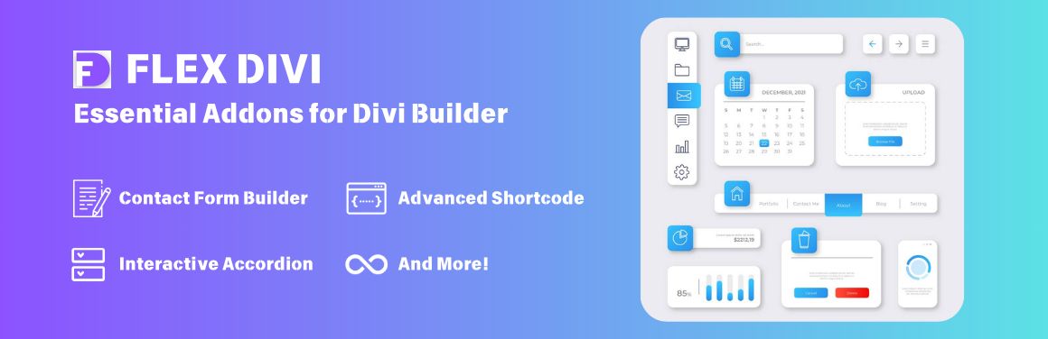 WordPress 外掛 Flex Divi — Best Addon for Divi Based Websites 的封面圖片。