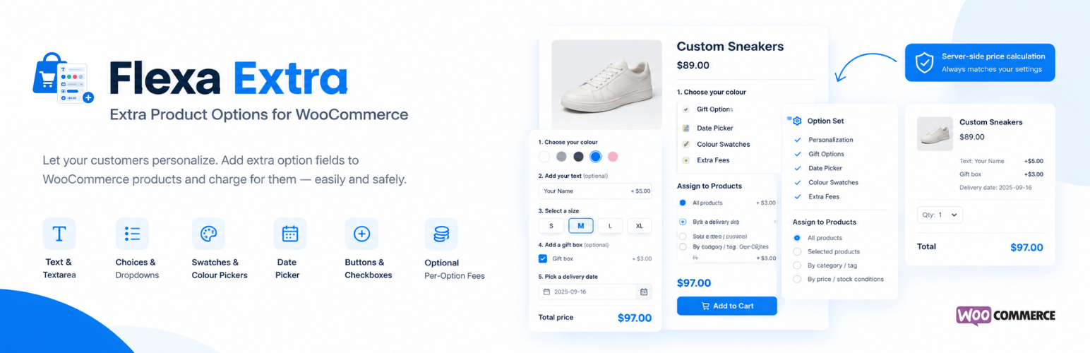 Flexa Extra – Product Options & Variation Swatches for WooCommerce