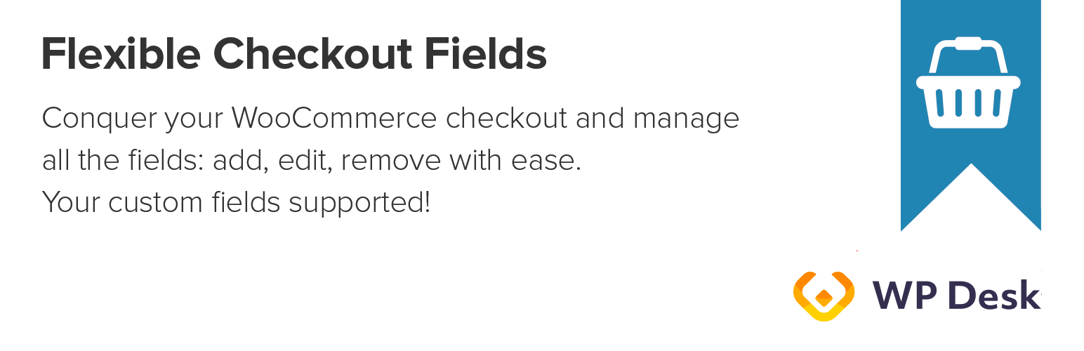 WordPress 外掛 Flexible Checkout Fields for WooCommerce – WooCommerce Checkout Manager 的封面圖片。