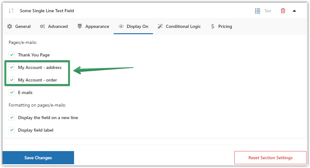 Show custom checkout fields on the My account page