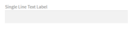 Single Line Text field