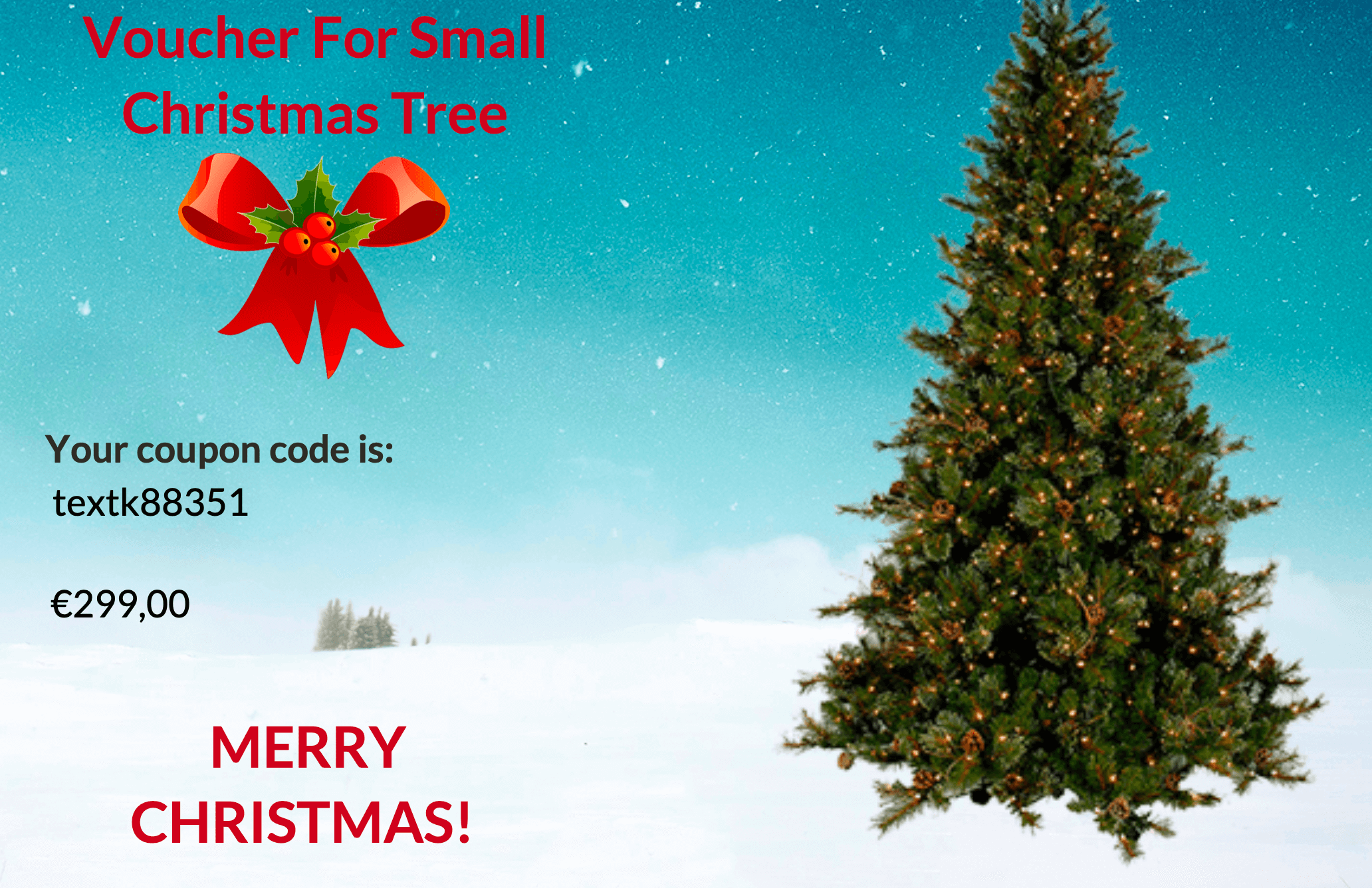 WooCommerce PDF voucher for Christmas example.