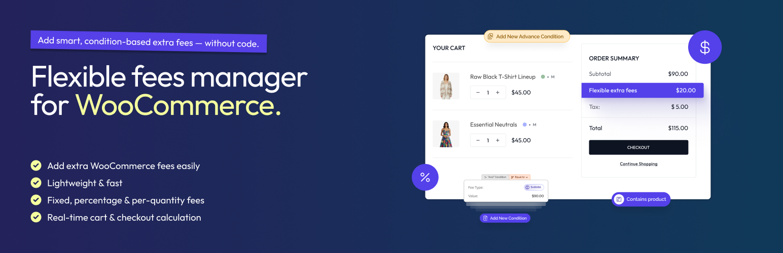 Flexible Fees Manager for WooCommerce