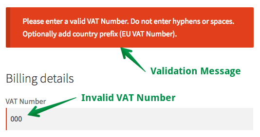 Enable the EU VAT number validation for WooCommerce invoices (PRO).