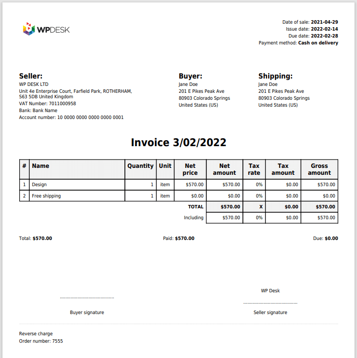 WooCommerce invoicing plugin with OSS support for EU VAT invoices (PRO).