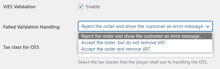 EU VAT WooCommerce OSS validation (PRO).