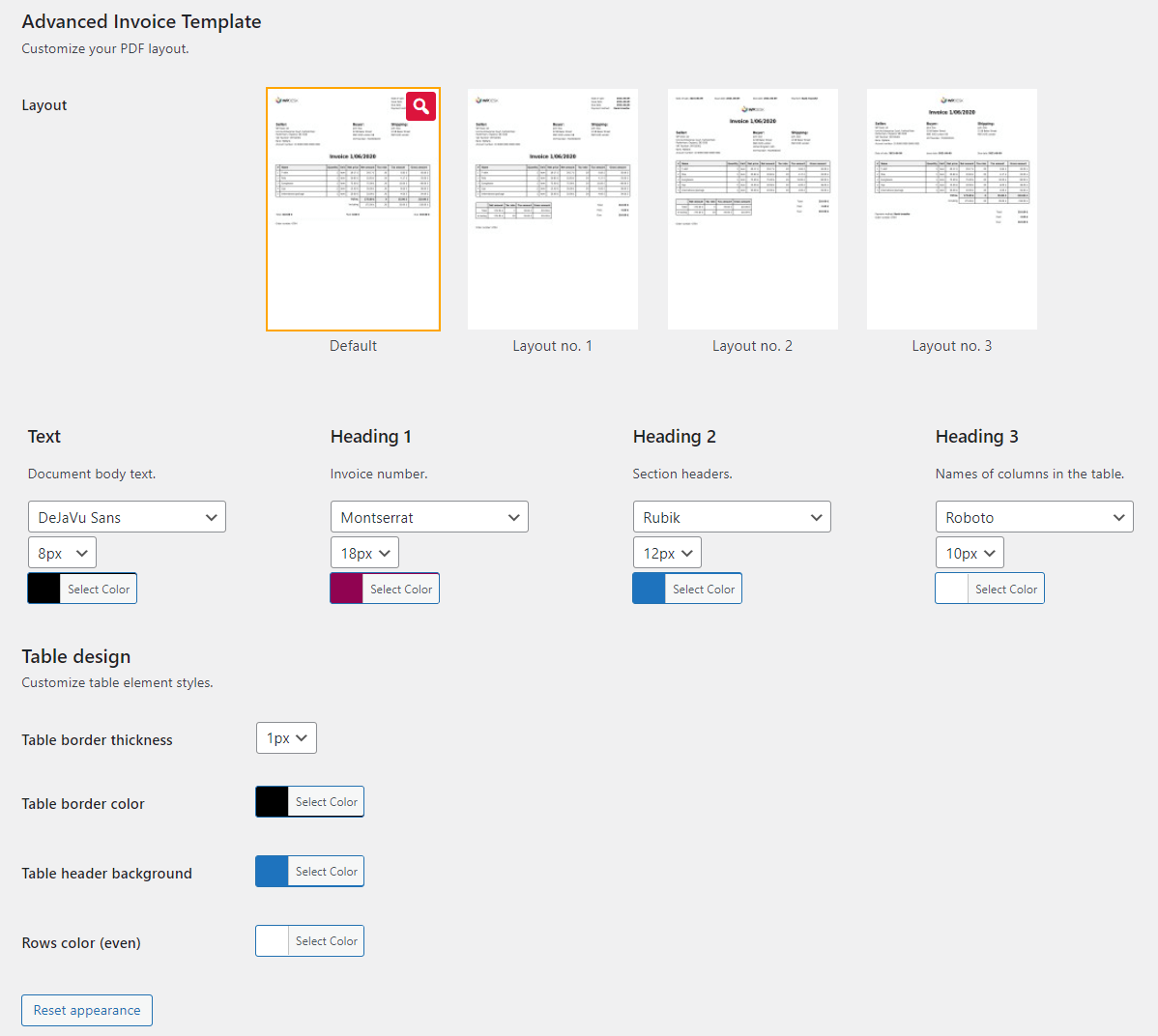 WooCommerce pdf invoices with a custom template (PRO add-on).