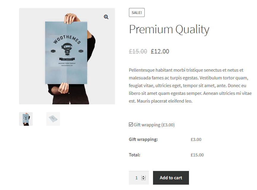 Add an extra fee for gift wrapping option per WooCommerce product (PRO)