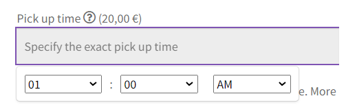 Time picker for WooCommerce products - with additional pricing option (PRO)