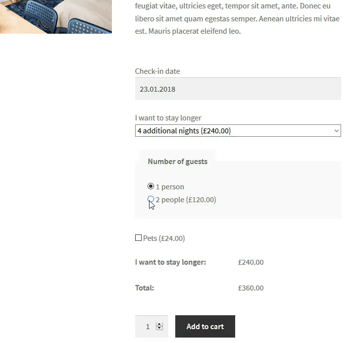 Change product price dynamically in WooCommerce with custom fields and extra pricing (PRO)