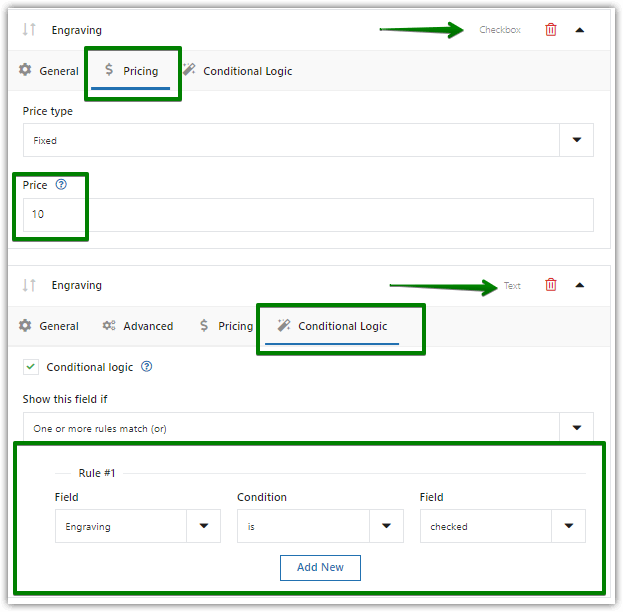 Conditional product fields and custom pricing for WooCommerce products (PRO)