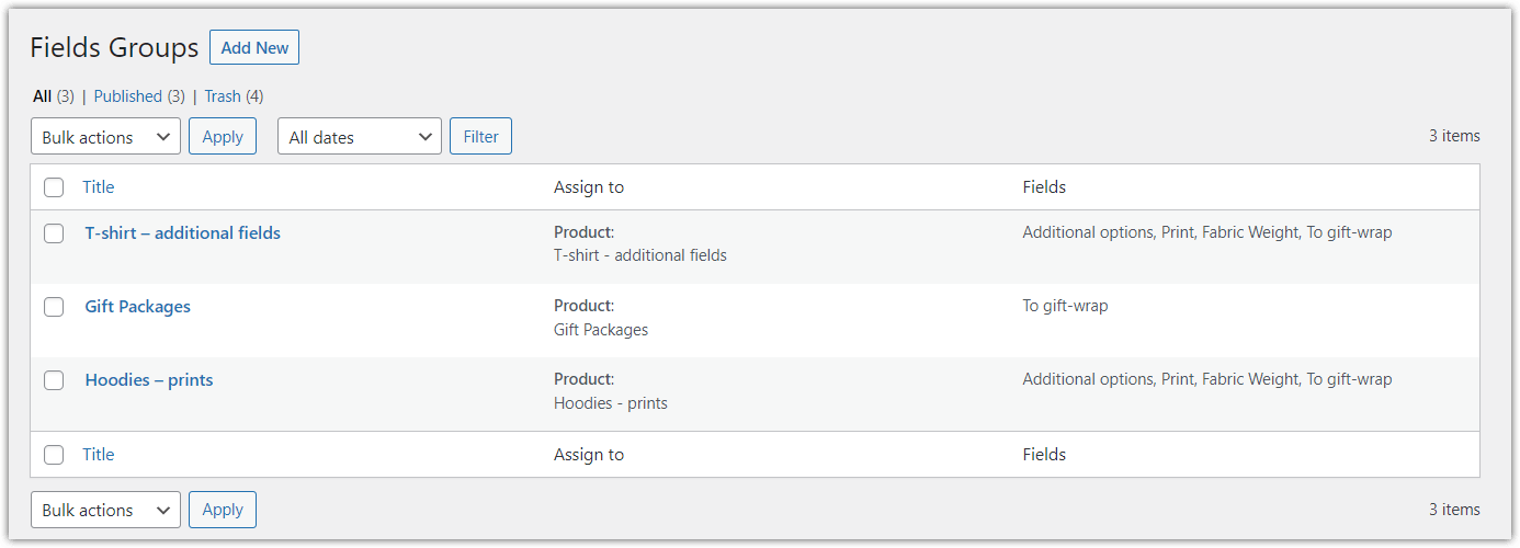 Additional custom product fields for WooCommerce products