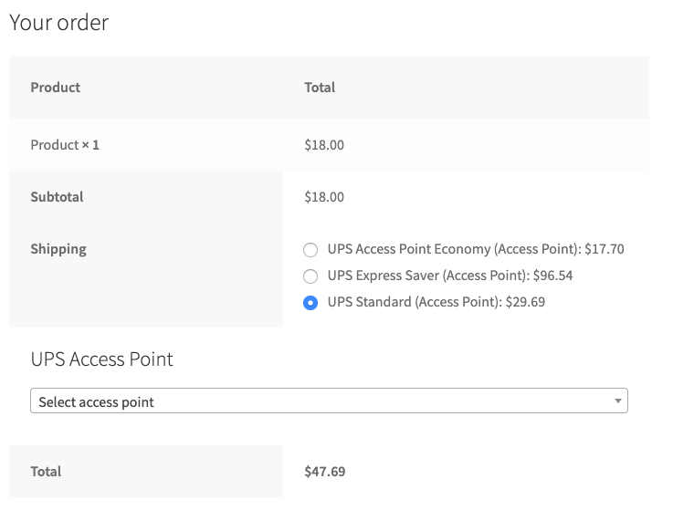 WooCommerce UPS Shipping – Live Rates and Access Points