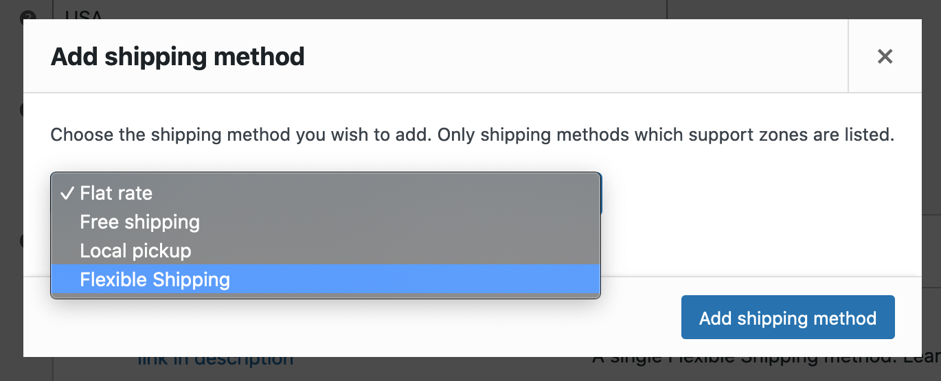 Adding a new Flexible Shipping shipping method