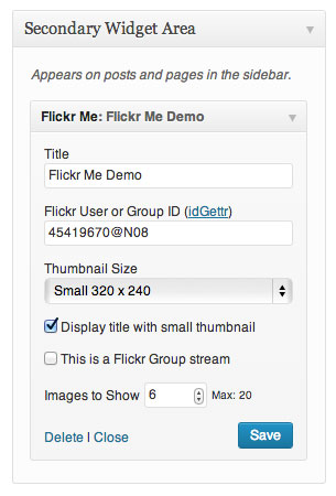 Flickr Me Widget