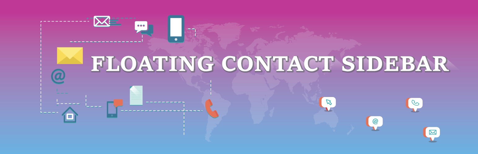 WordPress 外掛 Floating Contact Sidebar 的封面圖片。