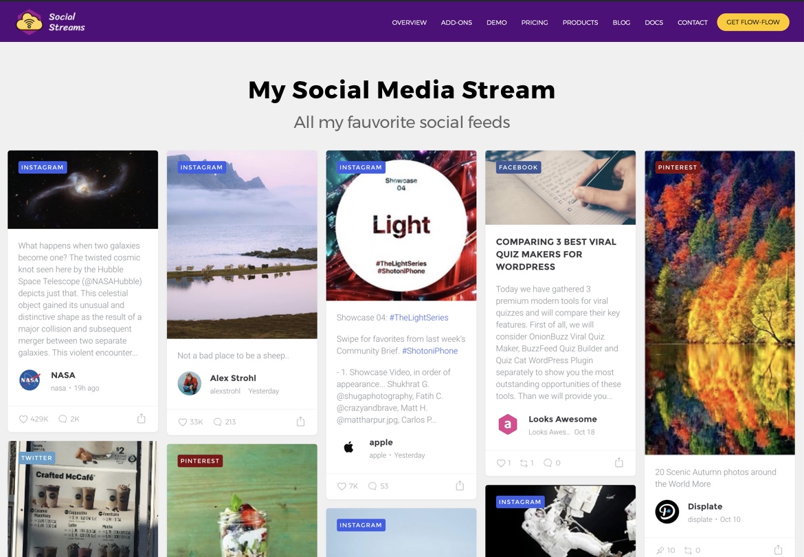 Flow-Flow Social Feed Stream