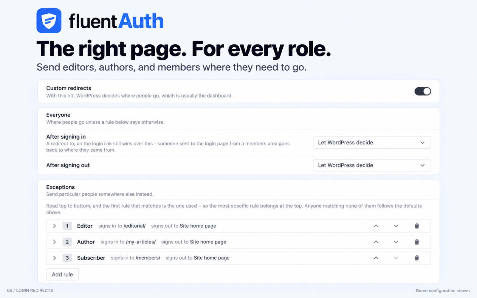 Dynamic Login Redirects