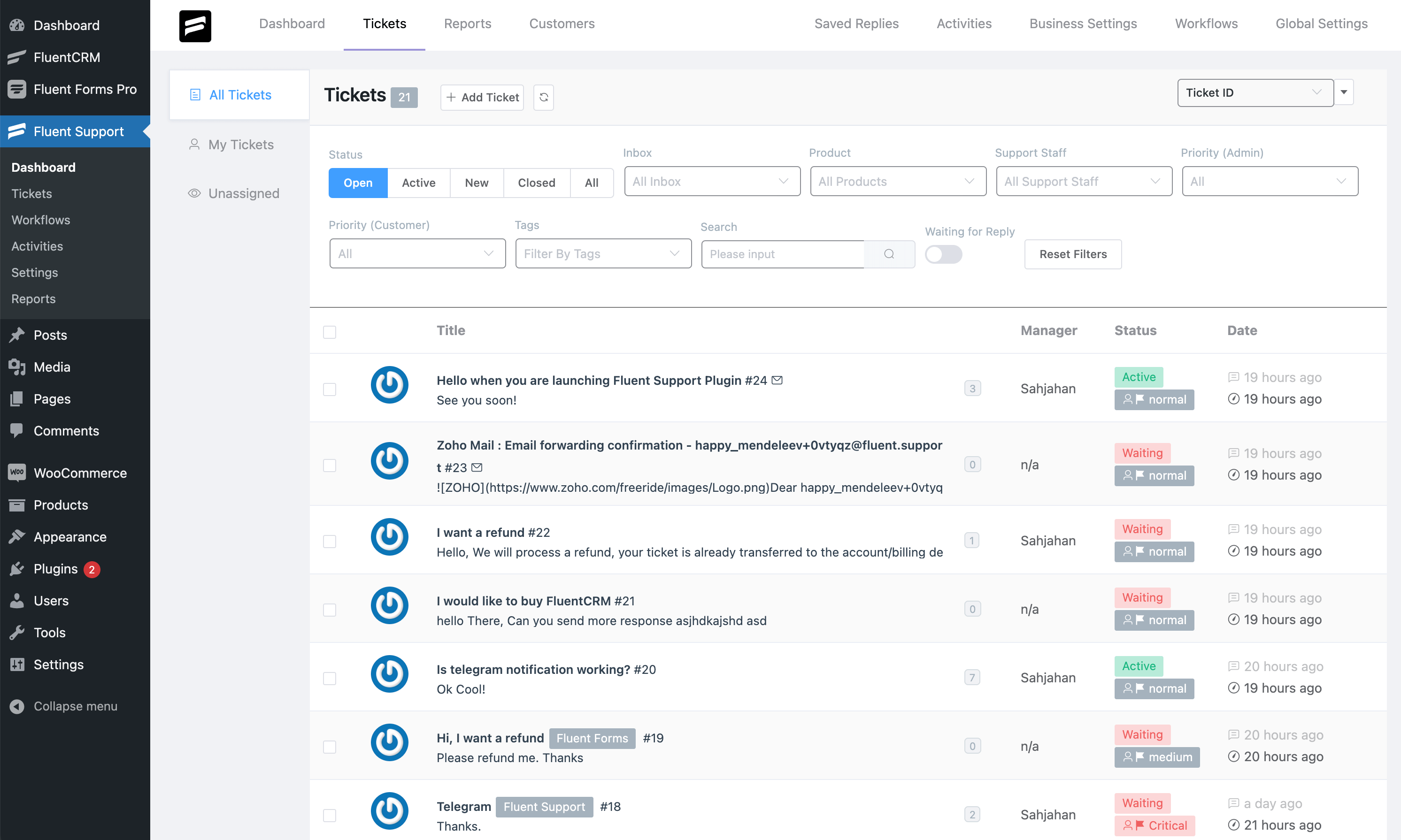 Fluent Support &#8211; Helpdesk &amp; Customer Support Ticket System