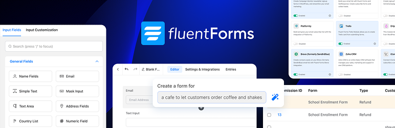 Fluent Forms – Customizable Contact Forms, Survey, Quiz, & Conversational Form Builder
