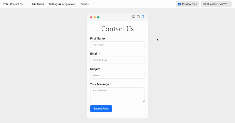 Contact Form Plugin by Fluent Forms for Quiz, Survey, and Drag & Drop WP Form Builder