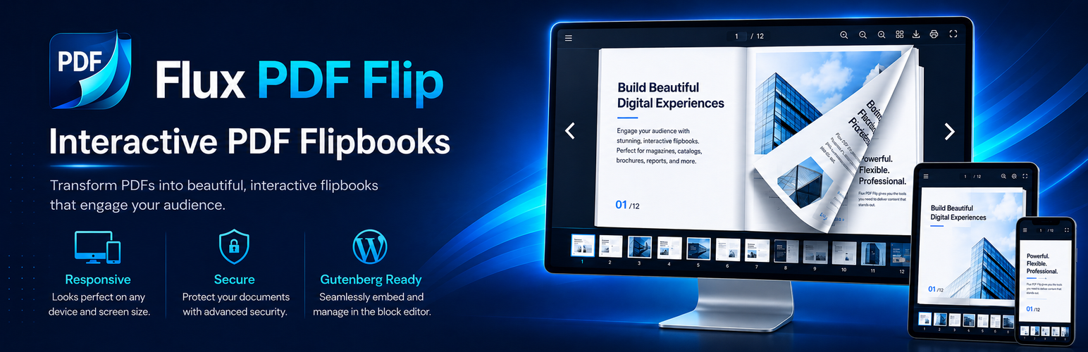 WordPress 外掛 FLUX PDF FLIP 的封面圖片