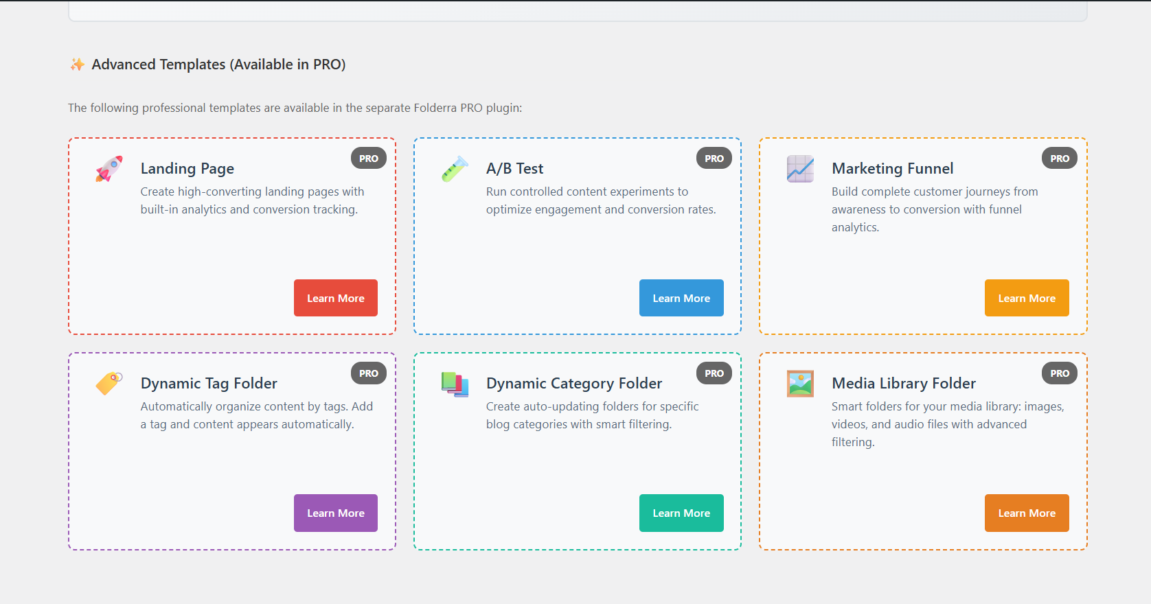 Folderra – Smart Folder Organizer for WordPress Pages &amp; Posts