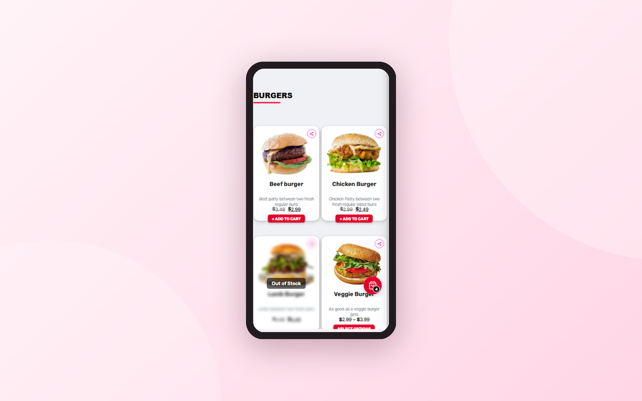 Mobile-friendly menu layout.