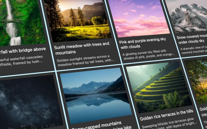 Frontend example with portfolio layout