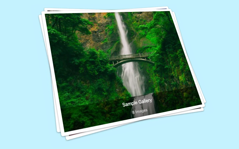 Frontend example with single thumbnail layout