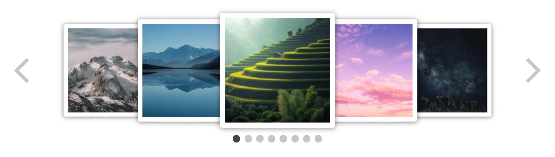 Frontend example with carousel layout