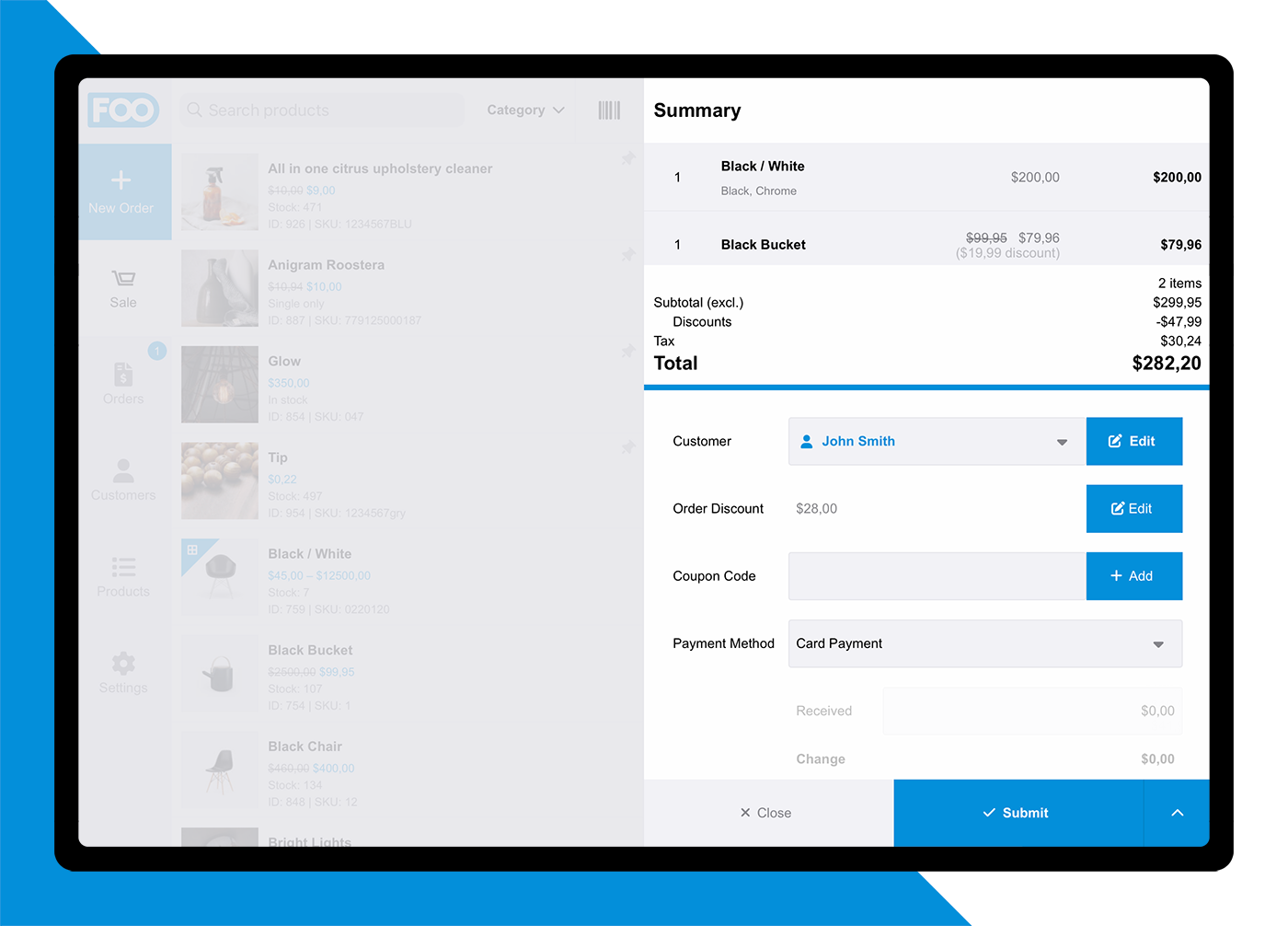 Checkout to complete the order.