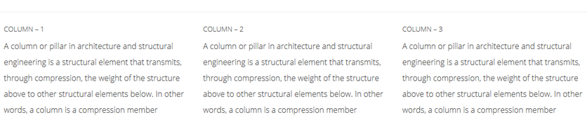 Footer with 3 col