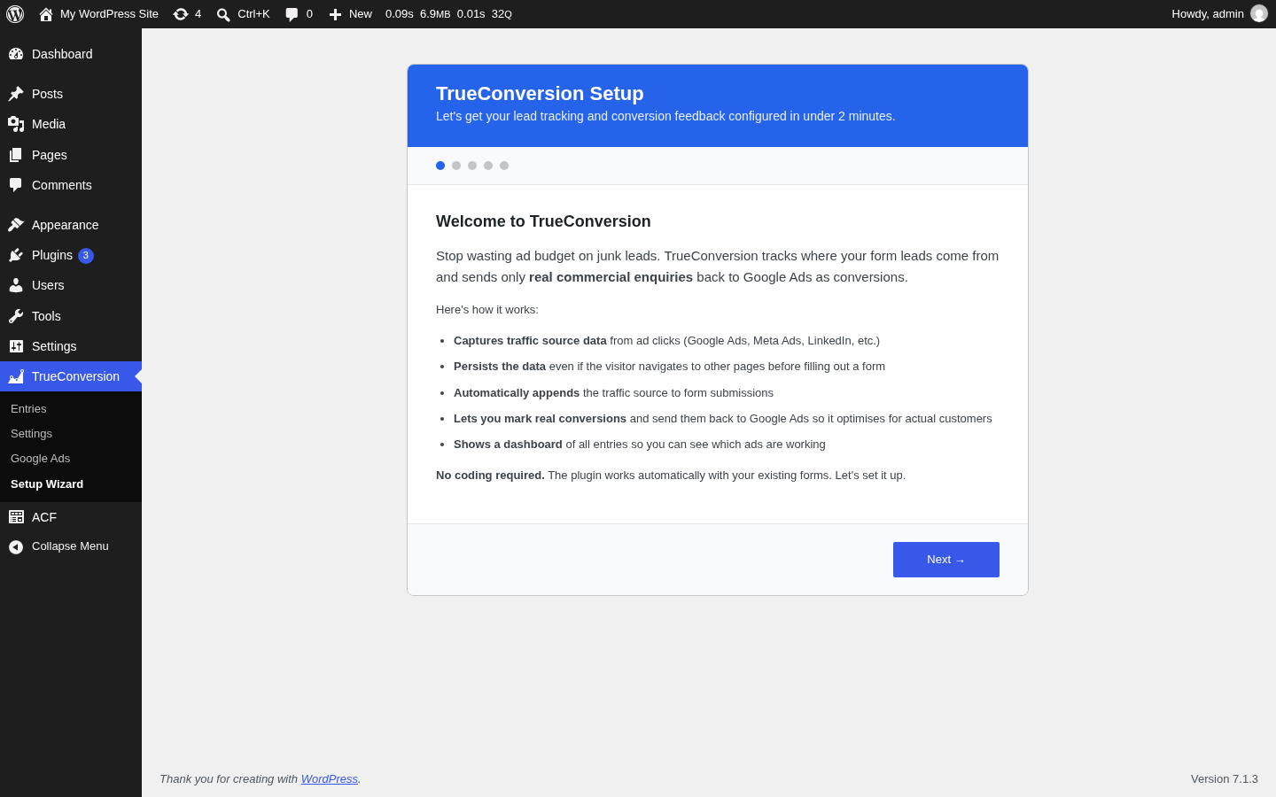 Setup wizard for first-time configuration.
