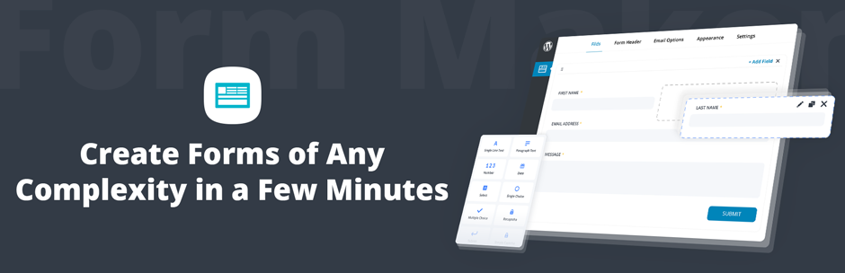 Form Maker Banner by 10Web – Mobile-Friendly Drag & Drop Contact Form Builder
