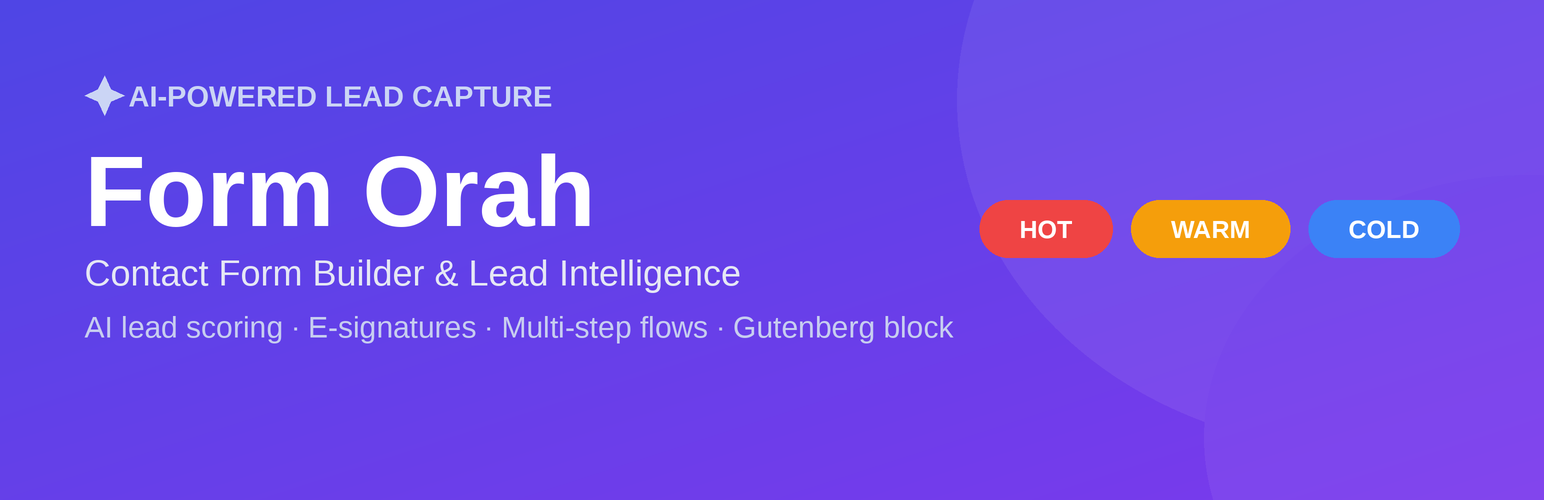 Form Orah – Contact Form Builder &amp; Lead Intelligence