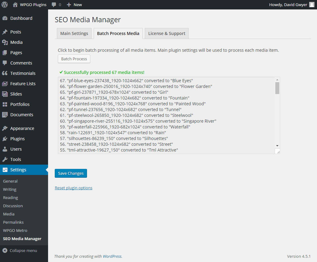 Exclusive batch processor to (re)format existing media items. (Pro only)