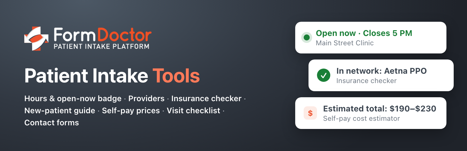FormDoctor Patient Intake Tools