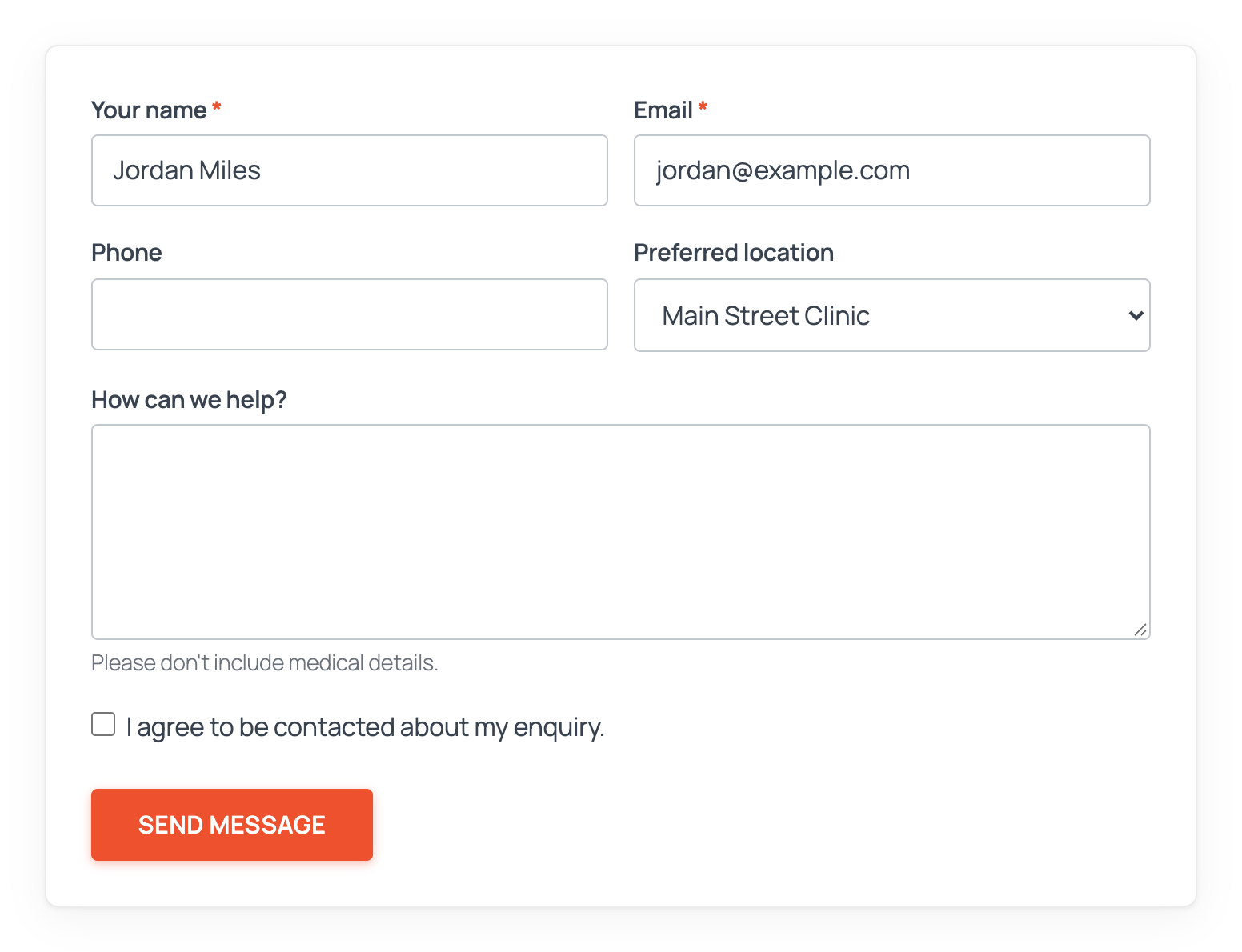 A form on the front end.